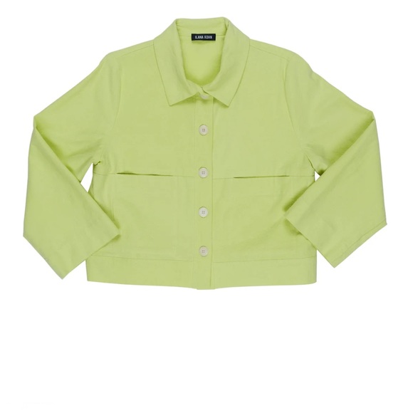 Ilana Kohn Women's Tabby Crop Chore Jacket in Key Lime (NWT!!) - Picture 1 of 5
